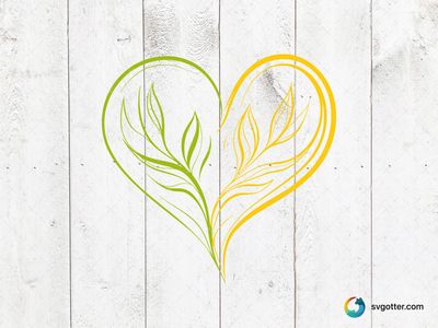 Heart Leaf Design, Best for nature lovers, best on t-shirt, best to be applied with heat transfer vinyl