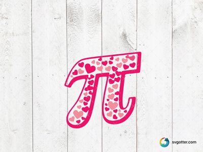 Heart Pi Symbol, Best for students, best on t-shirt, best to be applied with heat transfer vinyl