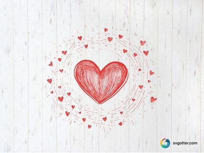 Heart Sketch Design, Best for romantic, best on t-shirt, best to be applied with screen printing