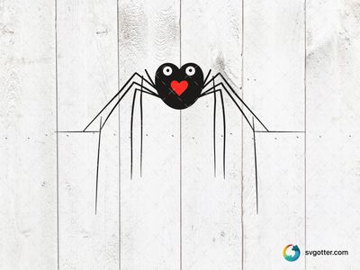 Heart Spider Design, Best for spider enthusiasts, best on t-shirt, best to be applied with screen printing