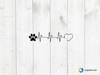 Heartbeat Paw Love, Best for pet lovers, best on t-shirt, best to be applied with heat transfer vinyl