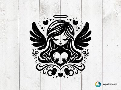 Heavenly Angel Silhouette, Best for spiritual enthusiasts, best on wall art, best to be applied with sublimation