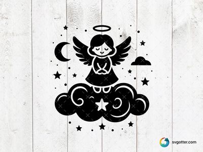 Heavenly Angel Silhouette, Best for spiritual enthusiasts, best on wall art, best to be applied with sublimation