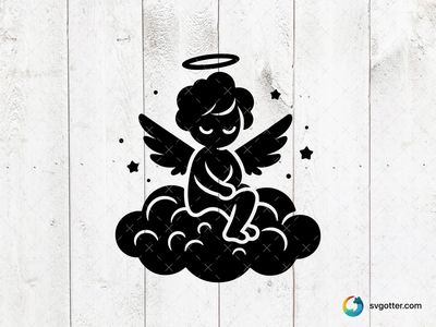 Heavenly Angel Silhouette, Best for spiritual enthusiasts, best on wall art, best to be applied with sublimation