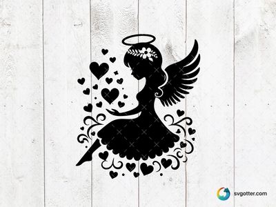 Heavenly Angel Silhouette, Best for spiritual enthusiasts, best on wall art, best to be applied with sublimation