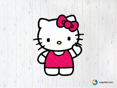Hello Kitty Character, Best for children, best on t-shirt, best to be applied with sublimation