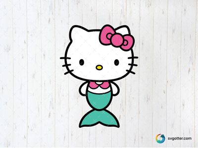 Hello Kitty Mermaid, Best for children, best on t-shirt, best to be applied with sublimation