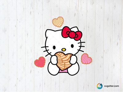 Hello Kitty with Heart, Best for children, best on t-shirt, best to be applied with sublimation