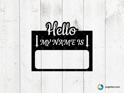 Hello My Name Is Tag, Best for events, best on sticker, best to be applied with print and cut