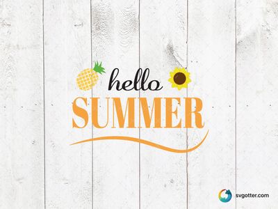 Hello Summer Design, Best for summer enthusiasts, best on t-shirts, best to be applied with heat transfer vinyl