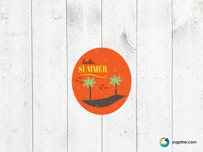 Hello Summer Tropical Design, Best for summer enthusiasts, best on t-shirts, best to be applied with sublimation