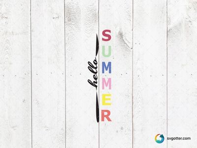 Hello Summer Typography, Best for summer enthusiasts, best on t-shirts, best to be applied with heat transfer vinyl