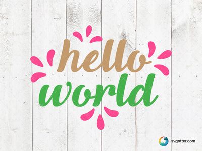 Hello World Baby Design, Best for newborn, best on baby onesies, best to be applied with heat transfer vinyl