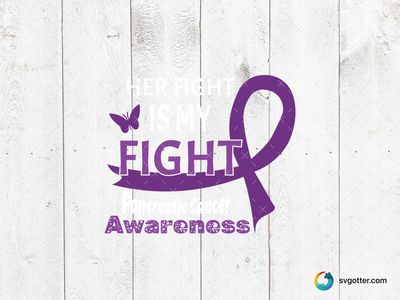 Her Fight is My Fight Awareness Design, Best for activists, best on t-shirt, best to be applied with heat transfer vinyl