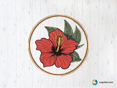 Hibiscus Flower Illustration, Best for gardeners, best on wall art, best to be applied with sublimation