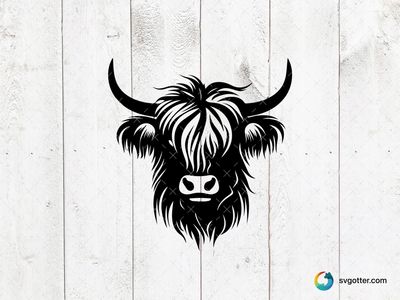 Highland Cow Illustration, Best for animal lovers, best on t-shirt, best to be applied with screen printing