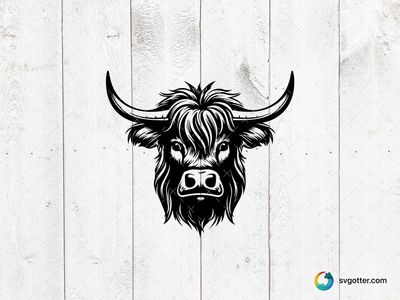 Highland Cow Illustration, Best for animal lovers, best on t-shirt, best to be applied with screen printing