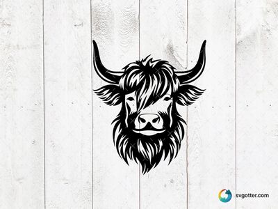 Highland Cow Illustration, Best for animal lovers, best on t-shirt, best to be applied with screen printing