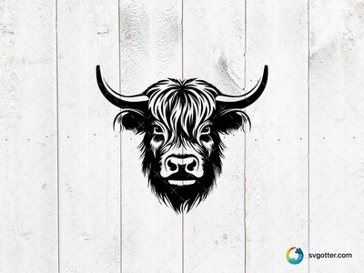 Highland Cow Illustration, Best for animal lovers, best on t-shirt, best to be applied with screen printing