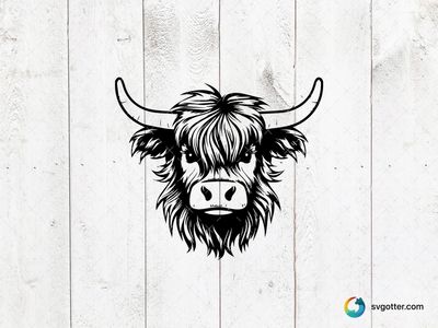 Highland Cow Illustration, Best for animal lovers, best on t-shirt, best to be applied with screen printing