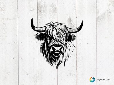 Highland Cow Illustration, Best for animal lovers, best on t-shirt, best to be applied with screen printing
