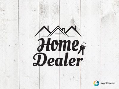 Home Dealer Logo, Best for real estate agents, best on business cards, best to be applied with print and cut