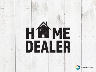 Home Dealer Logo, Best for real estate agents, best on business cards, best to be applied with print and cut