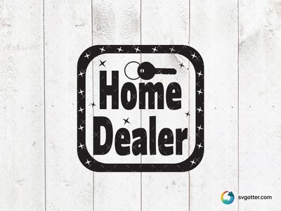 Home Dealer Sign, Best for real estate agents, best on tote bag, best to be applied with screen printing