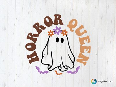 Horror Queen Design, Best for Halloween enthusiasts, best on t-shirt, best to be applied with heat transfer vinyl