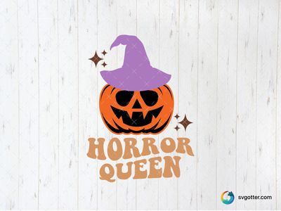 Horror Queen Pumpkin, Best for holiday enthusiast, best on t-shirt, best to be applied with heat transfer vinyl