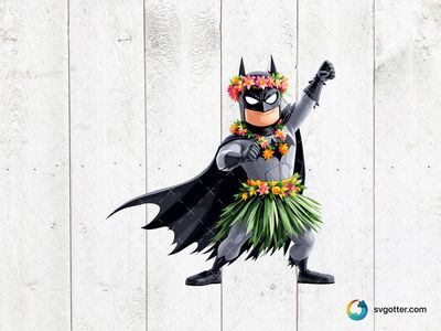 Hula Batman, Best for superhero fans, best on t-shirt, best to be applied with sublimation