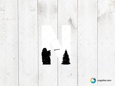 Hunter and Pine Silhouette Font, Best for hunters, best on t-shirt, best to be applied with screen printing