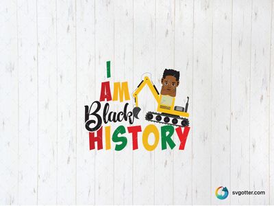 I Am Black History Design, Best for activists, best on t-shirt, best to be applied with heat transfer vinyl