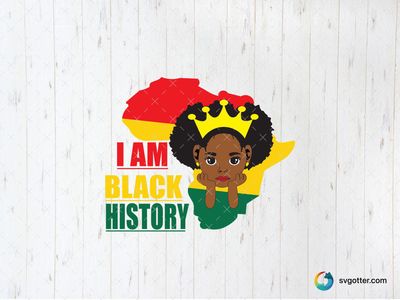 I Am Black History, Best for activists, best on t-shirt, best to be applied with screen printing