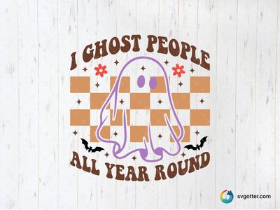 I Ghost People All Year Round, Best for humor enthusiasts, best on t-shirt, best to be applied with heat transfer vinyl