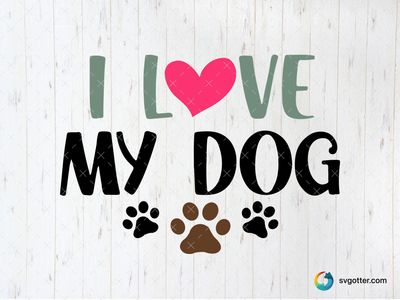 I Love Dogs Design, Best for pet lover, best on t-shirt, best to be applied with heat transfer vinyl