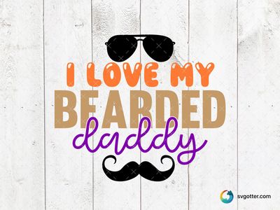 I Love My Bearded Daddy Onesie, Best for baby, best on baby onesies, best to be applied with heat transfer vinyl