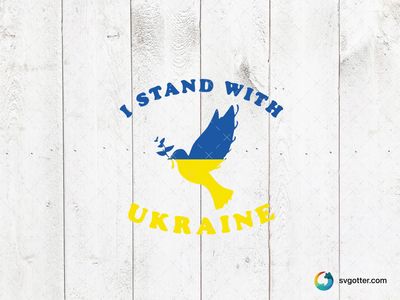 I Stand With Ukraine Dove, Best for activists, best on t-shirt, best to be applied with screen printing