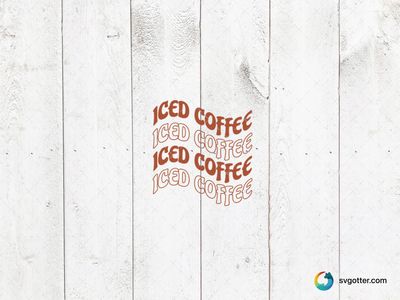Iced Coffee Text Design, Best for coffee lover, best on mug, best to be applied with sublimation
