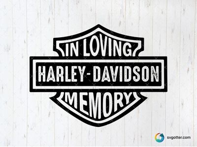 In Loving Memory Harley Davidson, Best for biker enthusiasts, best on t-shirt, best to be applied with screen printing