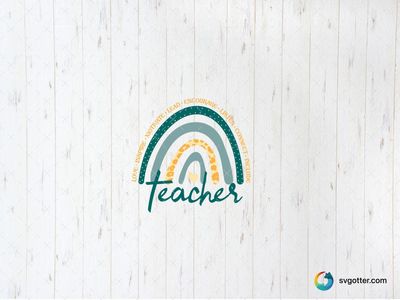 Inspirational Teacher Rainbow, Best for teacher, best on glass, best to be applied with sublimation