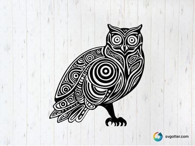 Intricate Owl Trippy Drawing, Best for artists, best on wall art, best to be applied with print and cut