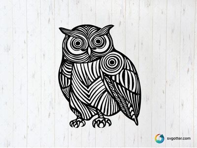 Intricate Owl Trippy Drawing, Best for artists, best on wall art, best to be applied with print and cut