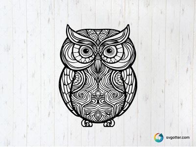 Intricate Owl Trippy Drawing, Best for artists, best on wall art, best to be applied with engraving