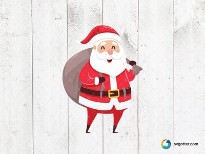 Jolly Santa Claus, Best for holiday enthusiasts, best on greeting cards, best to be applied with sublimation