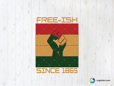 Juneteenth Free-ish Design, Best for activists, best on t-shirt, best to be applied with screen printing