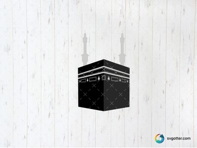 Kaaba Illustration, Best for religious enthusiasts, best on wall art, best to be applied with print and cut
