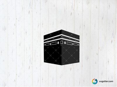 Kaaba Illustration, Best for religious enthusiasts, best on wall art, best to be applied with print and cut