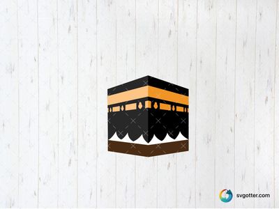 Kaaba Illustration, Best for religious enthusiasts, best on wall art, best to be applied with print and cut