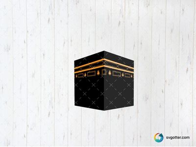 Kaaba Illustration, Best for religious enthusiasts, best on wall art, best to be applied with print and cut